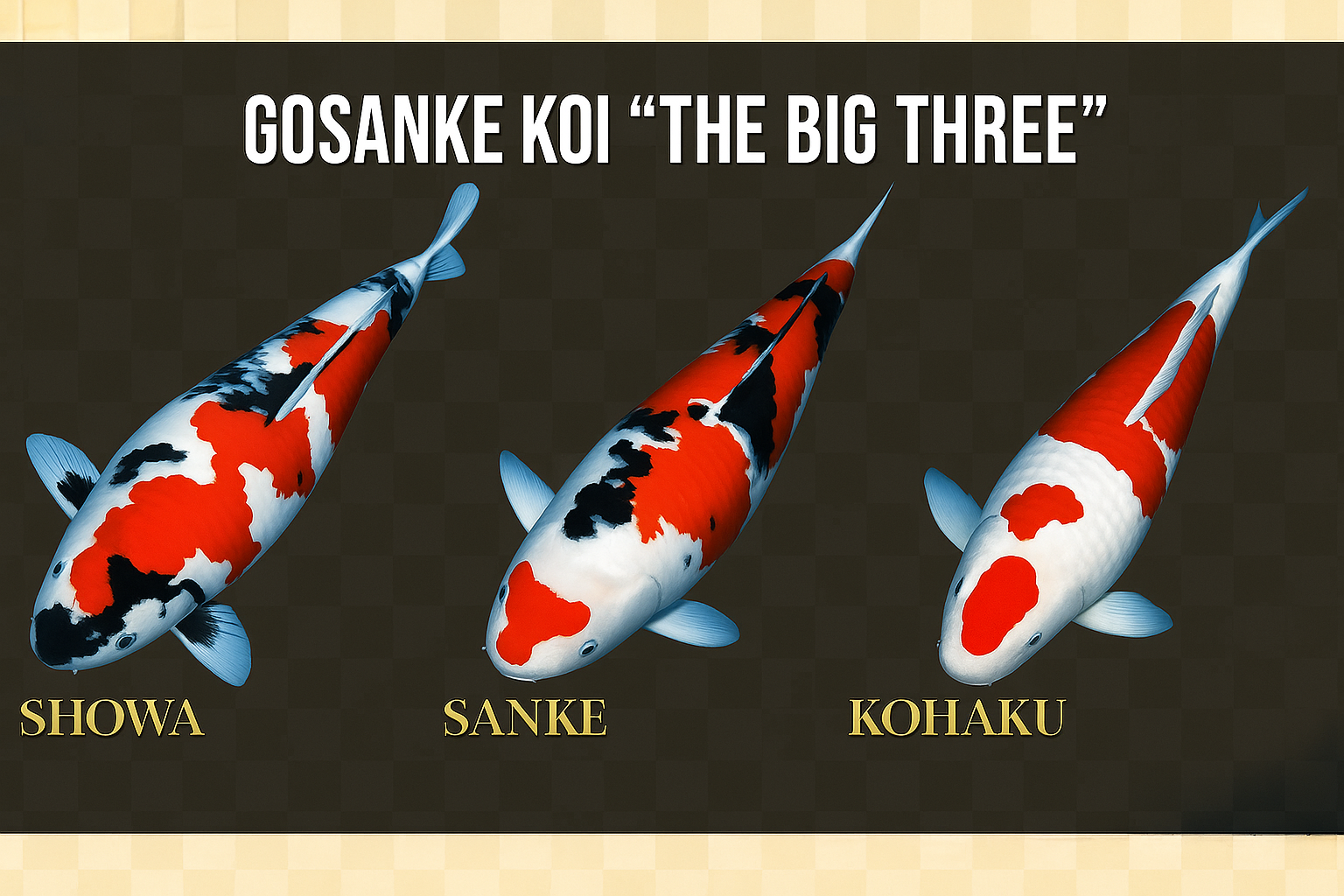 Gosanke - Peanut Size/Baby Koi 1in - 2in